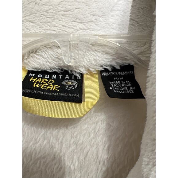 Mountain Hardwear Polartec High Loft Jacket Women MEDIUM White/Tan MONKEY STYLE - Picture 5 of 10